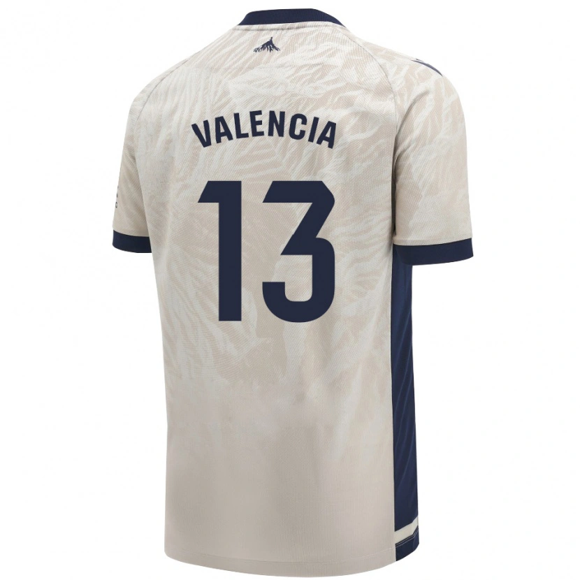 Danxen Mujer Camiseta Pablo Valencia #13 Gris Claro 2ª Equipación 2024/25 La Camisa México