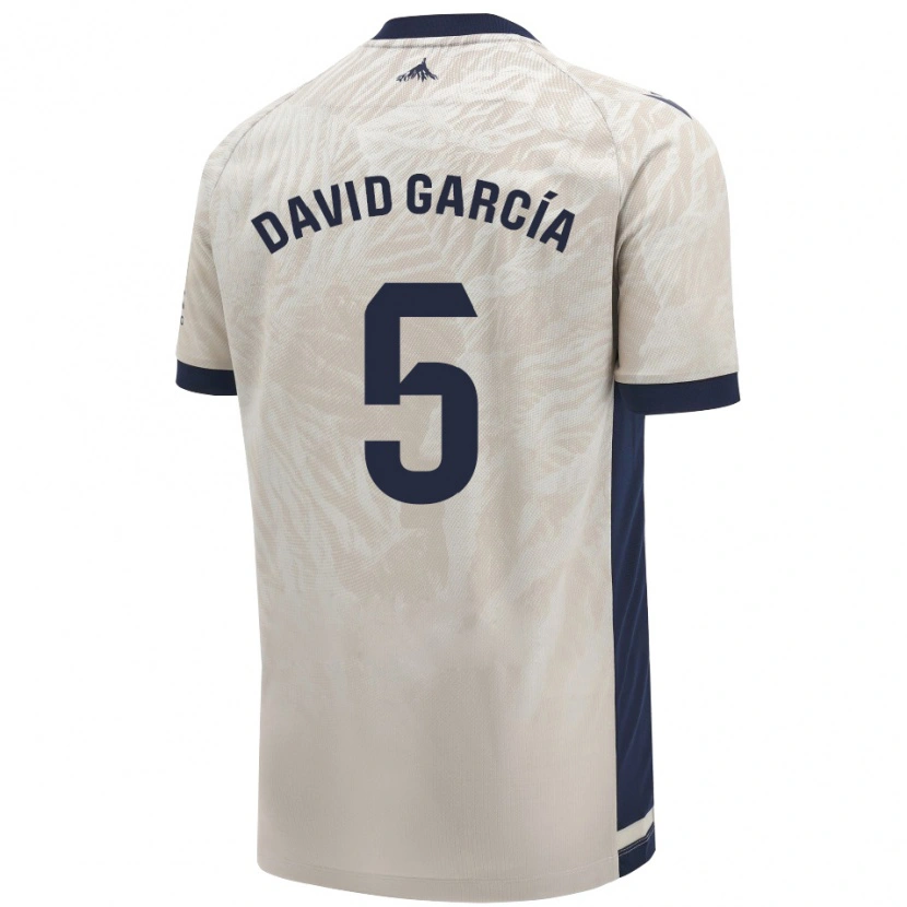 Danxen Mujer Camiseta David García #5 Gris Claro 2ª Equipación 2024/25 La Camisa México