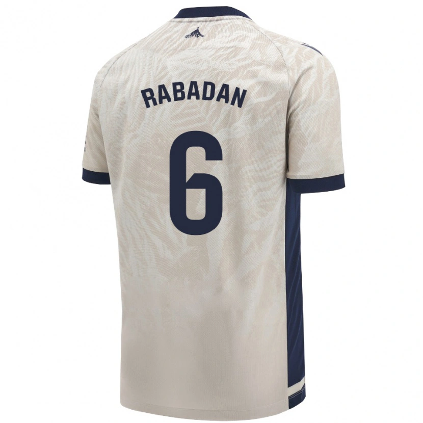 Danxen Mujer Camiseta David Rabadán #6 Gris Claro 2ª Equipación 2024/25 La Camisa México