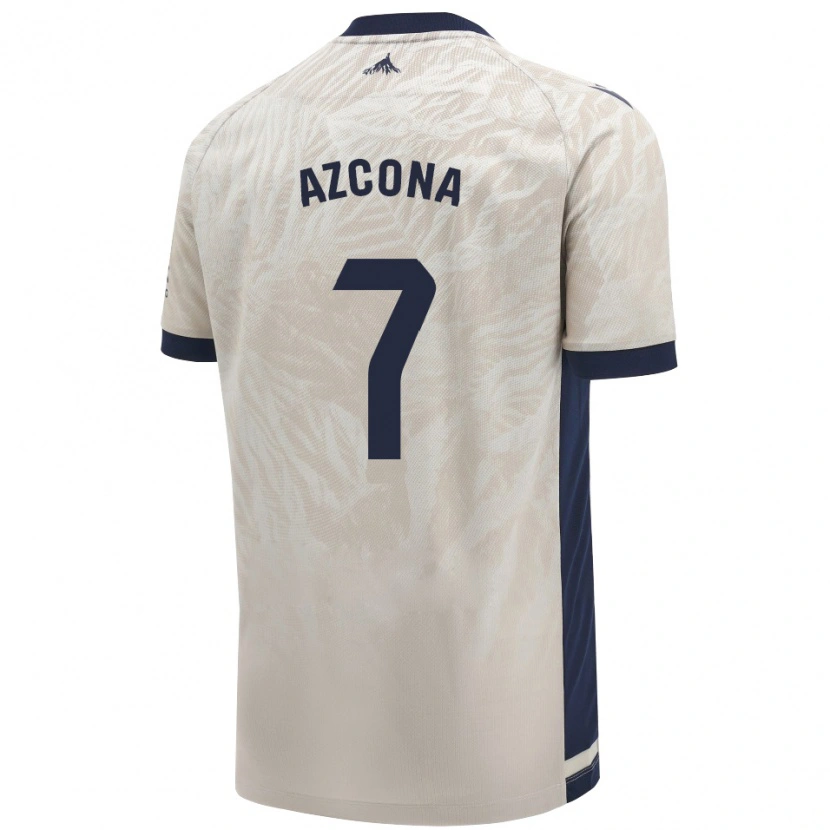 Danxen Mujer Camiseta Rubén Azcona #7 Gris Claro 2ª Equipación 2024/25 La Camisa México