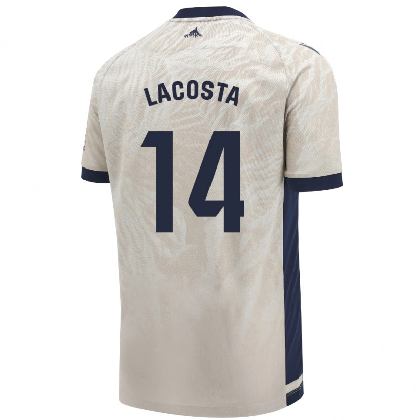 Danxen Mujer Camiseta Iara Lacosta Sanchez #14 Gris Claro 2ª Equipación 2024/25 La Camisa México