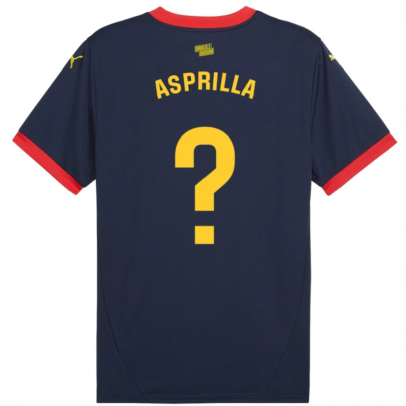 Danxen Mujer Camiseta Yáser Asprilla #0 Azul Marino Rojo 2ª Equipación 2024/25 La Camisa México