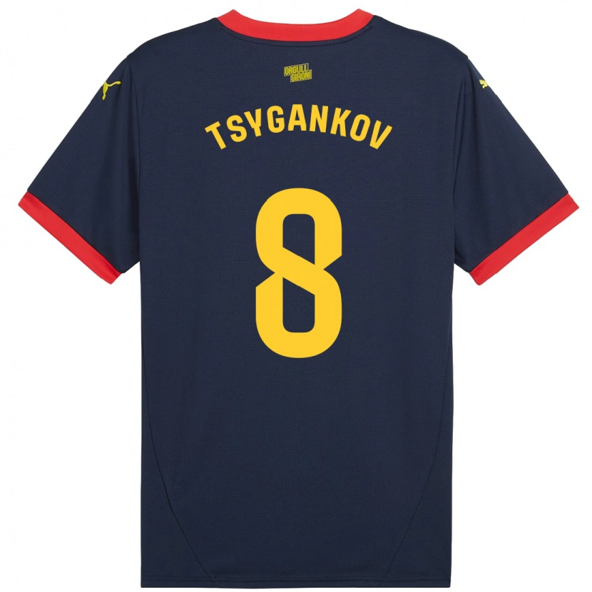 Danxen Mujer Camiseta Viktor Tsygankov #8 Azul Marino Rojo 2ª Equipación 2024/25 La Camisa México
