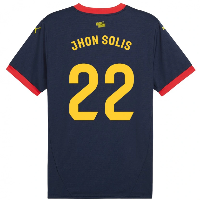 Danxen Mujer Camiseta Jhon Solís #22 Azul Marino Rojo 2ª Equipación 2024/25 La Camisa México