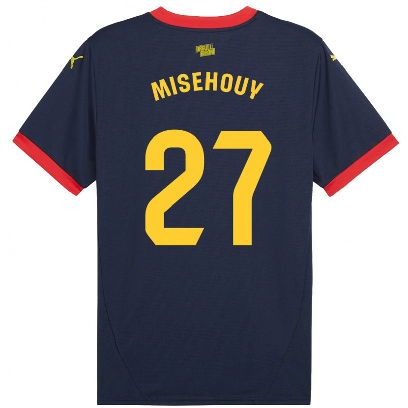 Danxen Mujer Camiseta Gabriel Misehouy #27 Azul Marino Rojo 2ª Equipación 2024/25 La Camisa México