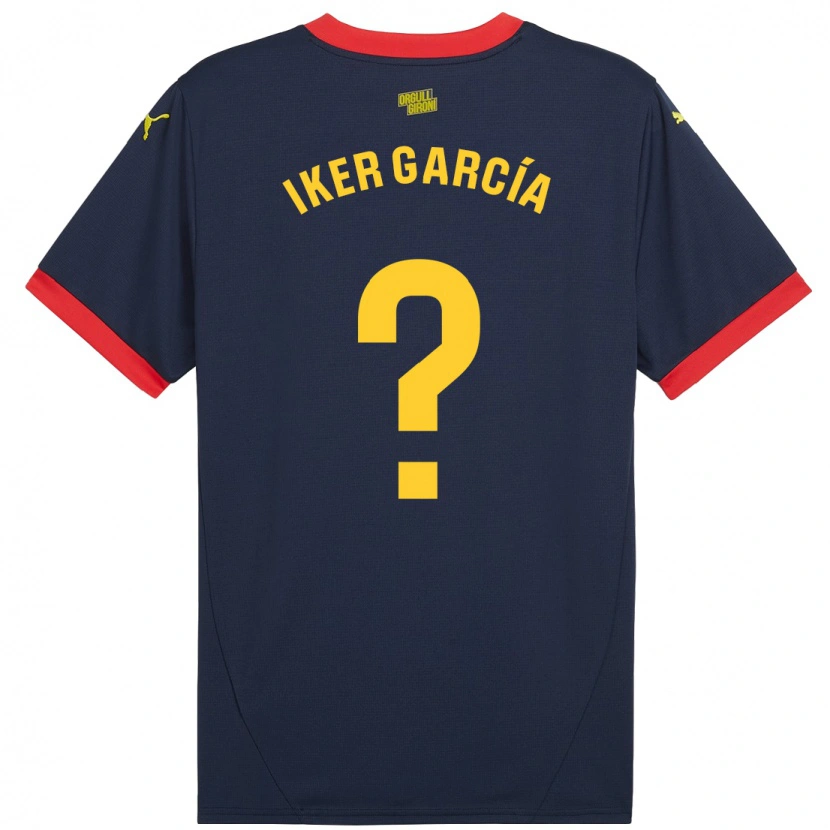 Danxen Mujer Camiseta Iker García #0 Azul Marino Rojo 2ª Equipación 2024/25 La Camisa México