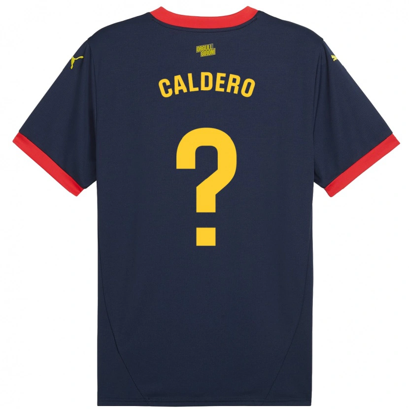 Danxen Mujer Camiseta Nil Calderó #0 Azul Marino Rojo 2ª Equipación 2024/25 La Camisa México
