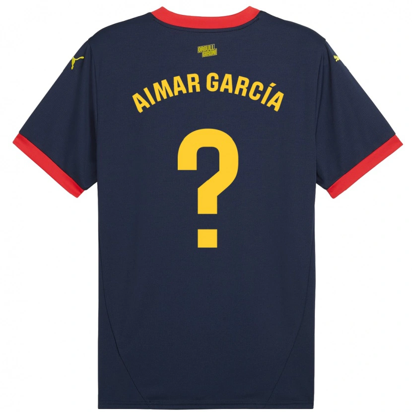 Danxen Mujer Camiseta Aimar García #0 Azul Marino Rojo 2ª Equipación 2024/25 La Camisa México
