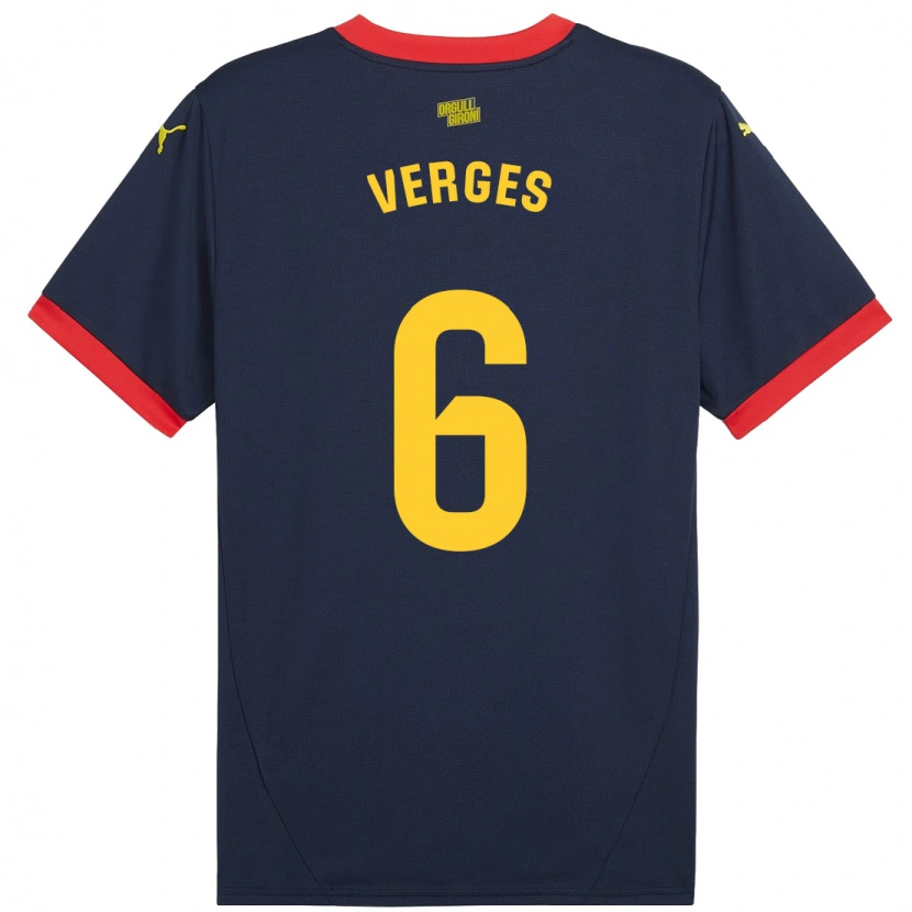 Danxen Mujer Camiseta Mar Vergés #6 Azul Marino Rojo 2ª Equipación 2024/25 La Camisa México