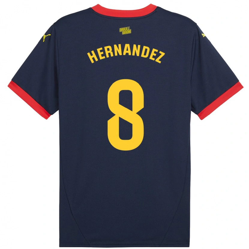Danxen Mujer Camiseta Sofia Hernández #8 Azul Marino Rojo 2ª Equipación 2024/25 La Camisa México