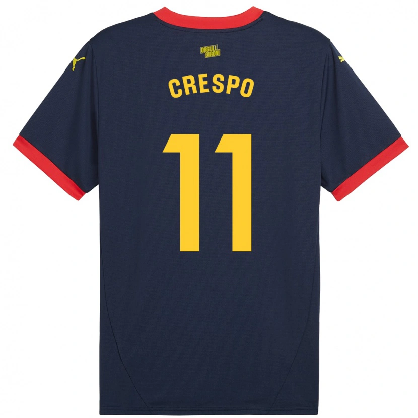 Danxen Mujer Camiseta Lydia Crespo #11 Azul Marino Rojo 2ª Equipación 2024/25 La Camisa México