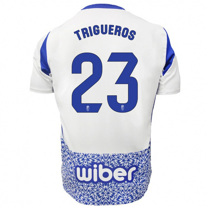 Danxen Mujer Camiseta Manu Trigueros #23 Blanco Azul 2ª Equipación 2024/25 La Camisa México