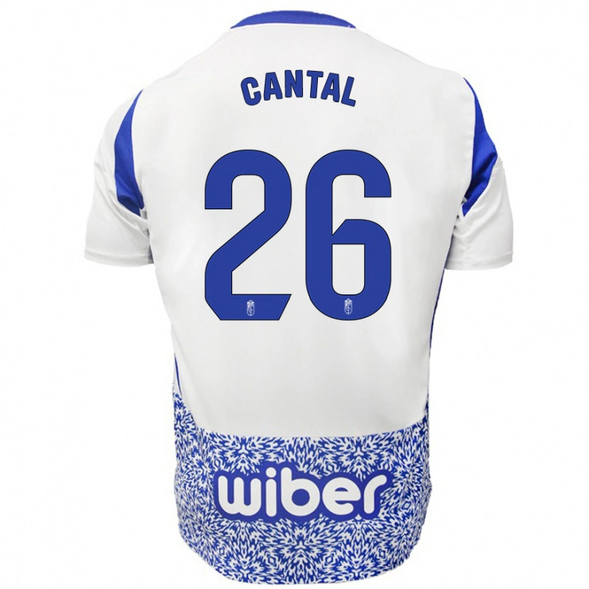 Danxen Mujer Camiseta Paco Cantal #26 Blanco Azul 2ª Equipación 2024/25 La Camisa México