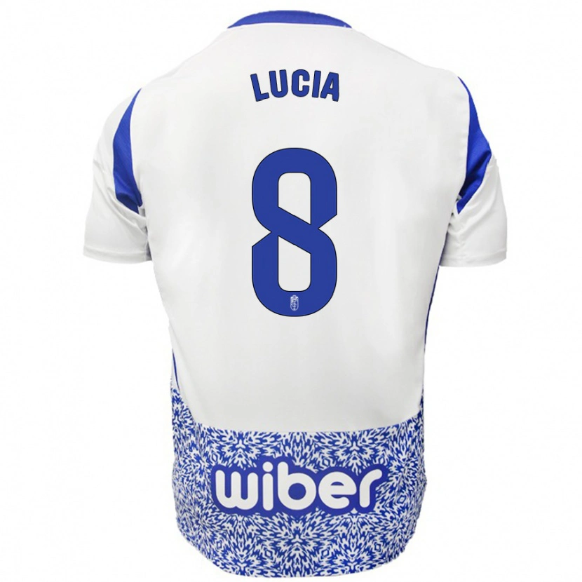 Danxen Mujer Camiseta Lucía Martínez #8 Blanco Azul 2ª Equipación 2024/25 La Camisa México