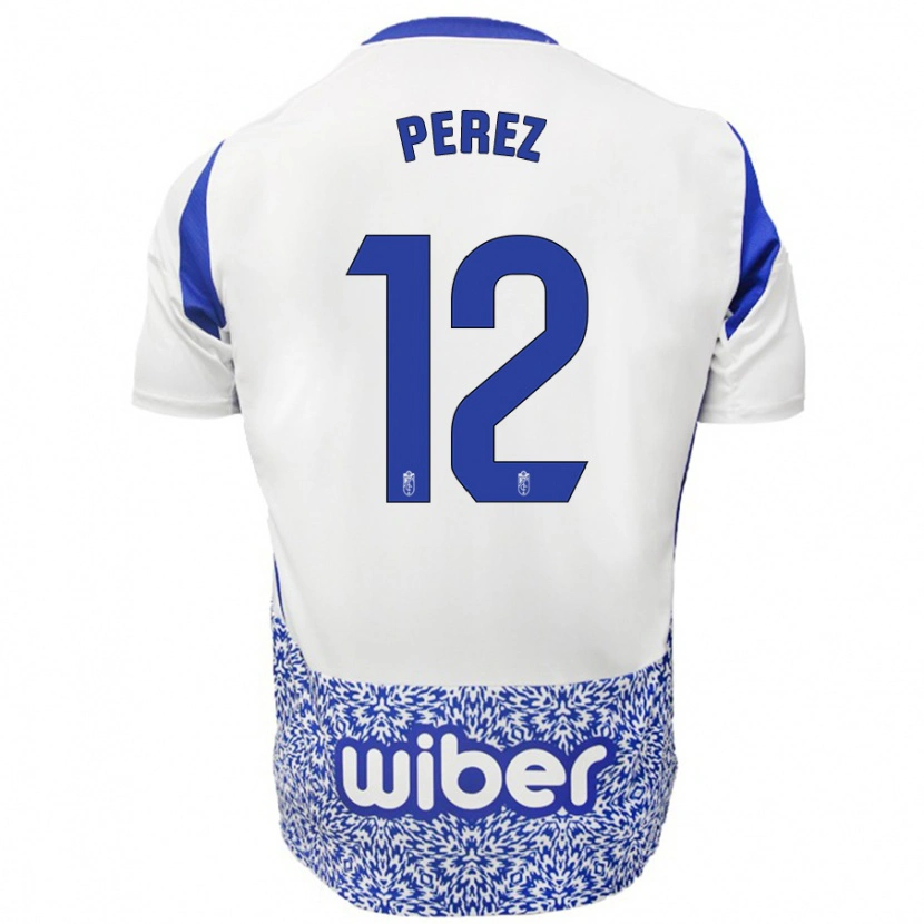 Danxen Mujer Camiseta Alba Pérez #12 Blanco Azul 2ª Equipación 2024/25 La Camisa México