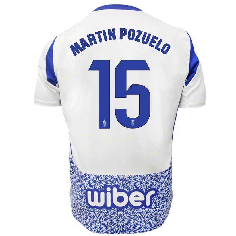 Danxen Mujer Camiseta Esther Martín-Pozuelo #15 Blanco Azul 2ª Equipación 2024/25 La Camisa México