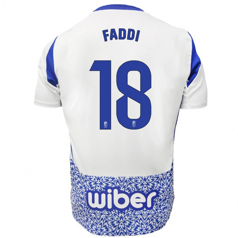 Danxen Mujer Camiseta Inés Faddi #18 Blanco Azul 2ª Equipación 2024/25 La Camisa México