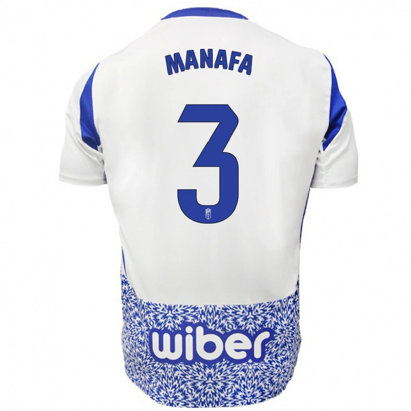 Danxen Mujer Camiseta Wilson Manafá #3 Blanco Azul 2ª Equipación 2024/25 La Camisa México
