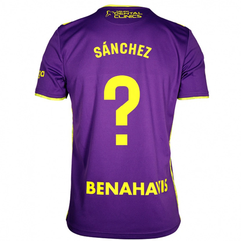 Danxen Mujer Camiseta Álvaro Sánchez #0 Púrpura Amarillo 2ª Equipación 2024/25 La Camisa México