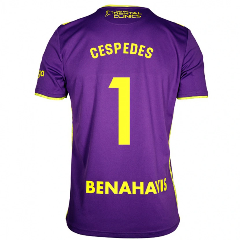 Danxen Mujer Camiseta Andrés Céspedes #1 Púrpura Amarillo 2ª Equipación 2024/25 La Camisa México