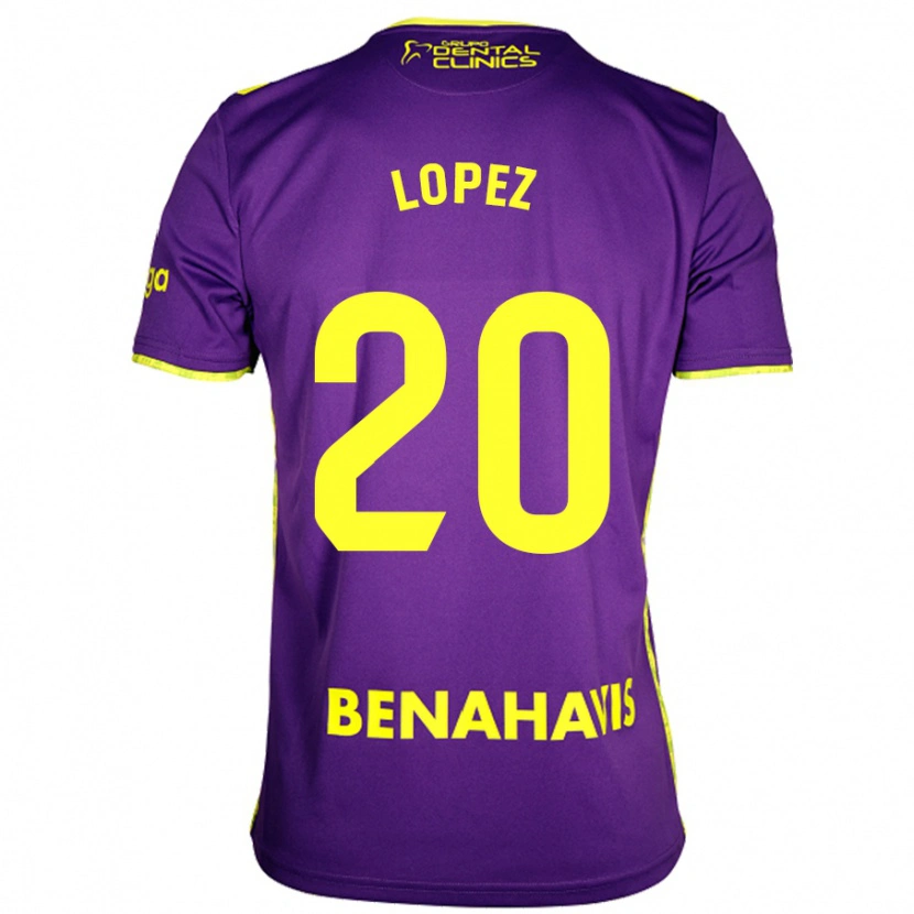 Danxen Mujer Camiseta Adri López #20 Púrpura Amarillo 2ª Equipación 2024/25 La Camisa México