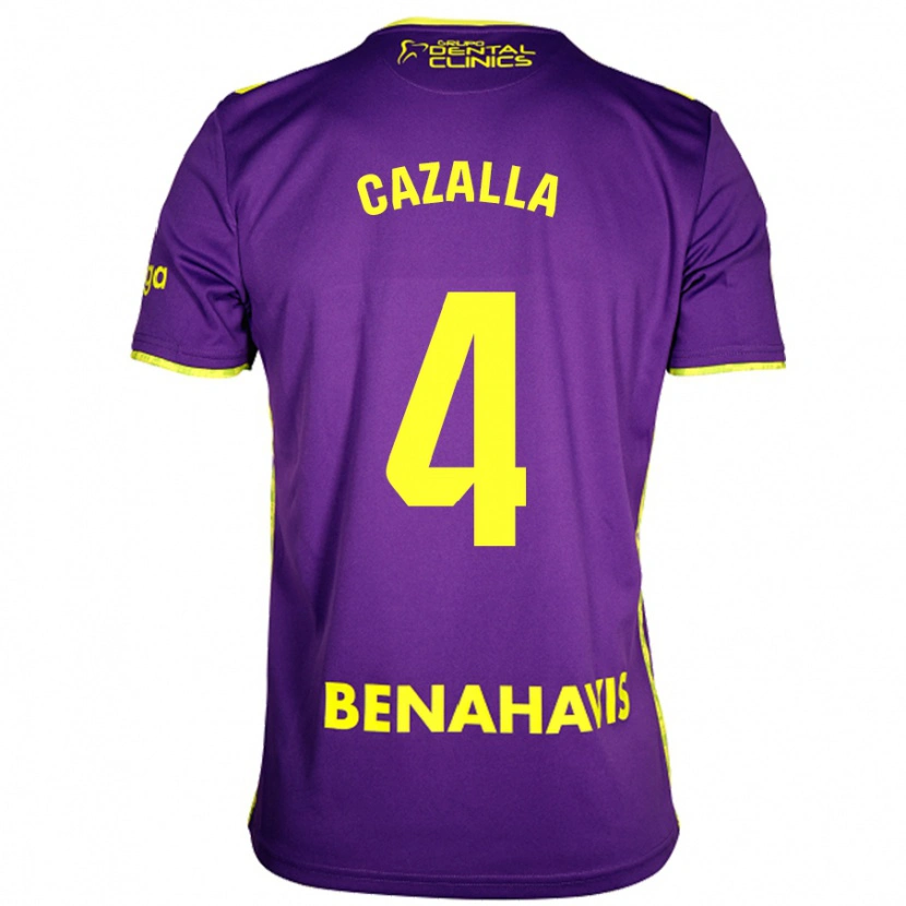 Danxen Mujer Camiseta Marta Cazalla #4 Púrpura Amarillo 2ª Equipación 2024/25 La Camisa México