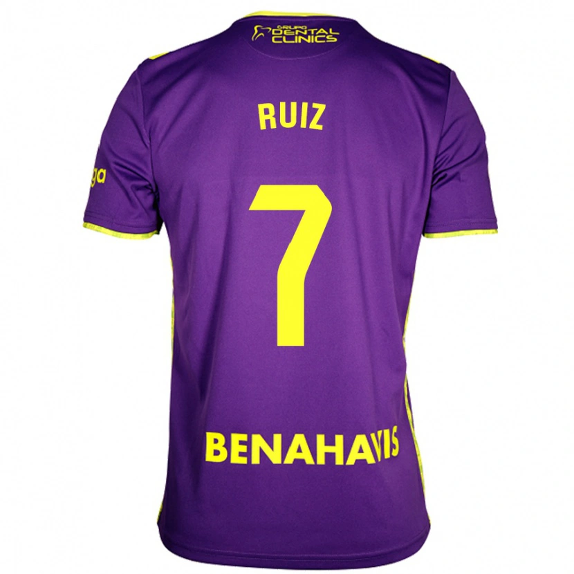 Danxen Mujer Camiseta María Ruiz #7 Púrpura Amarillo 2ª Equipación 2024/25 La Camisa México