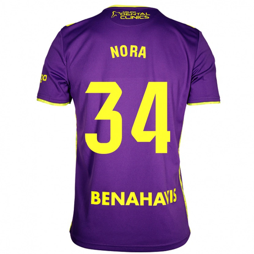 Danxen Mujer Camiseta Nora #34 Púrpura Amarillo 2ª Equipación 2024/25 La Camisa México