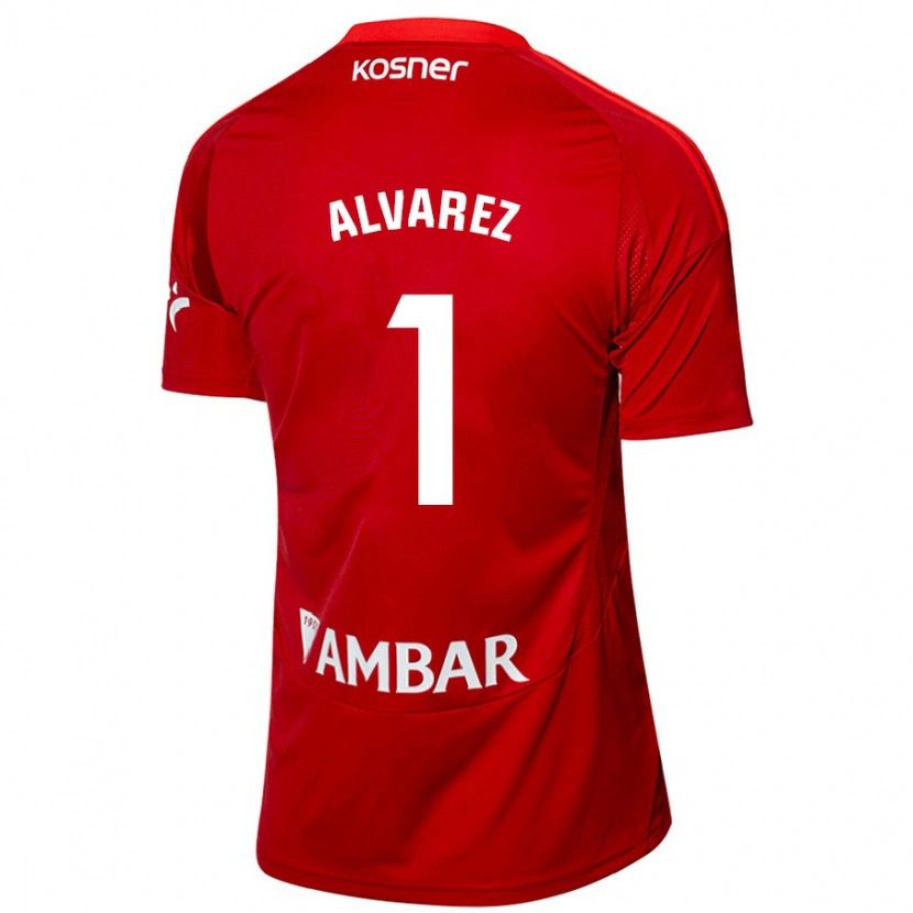 Danxen Mujer Camiseta Cristian Álvarez #1 Blanco Azul 2ª Equipación 2024/25 La Camisa México