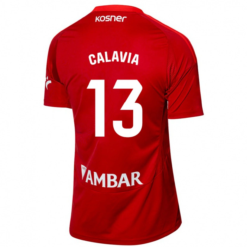Danxen Mujer Camiseta Carlos Calavia #13 Blanco Azul 2ª Equipación 2024/25 La Camisa México