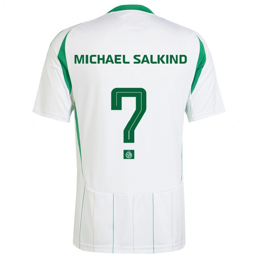 Danxen Mujer Camiseta Liav Michael Salkind #0 Blanco Verde 2ª Equipación 2024/25 La Camisa México