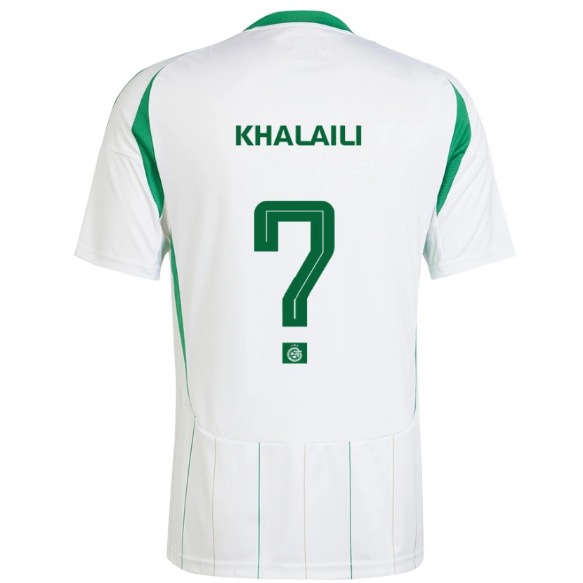 Danxen Mujer Camiseta Iyad Khalaili #0 Blanco Verde 2ª Equipación 2024/25 La Camisa México