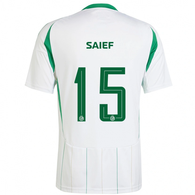 Danxen Mujer Camiseta Kenny Saief #15 Blanco Verde 2ª Equipación 2024/25 La Camisa México