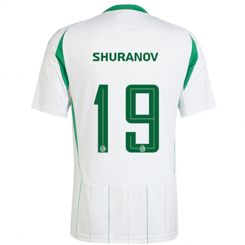 Danxen Mujer Camiseta Erik Shuranov #19 Blanco Verde 2ª Equipación 2024/25 La Camisa México