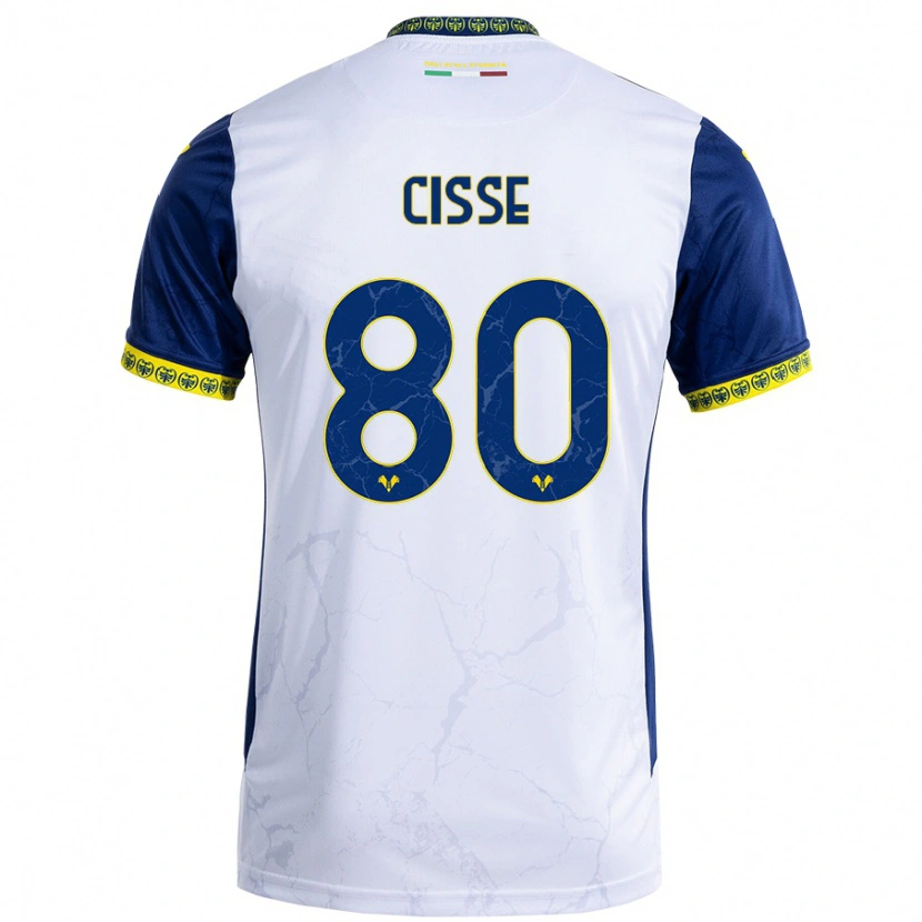 Danxen Mujer Camiseta Alphadjo Cissè #80 Blanco Azul 2ª Equipación 2024/25 La Camisa México