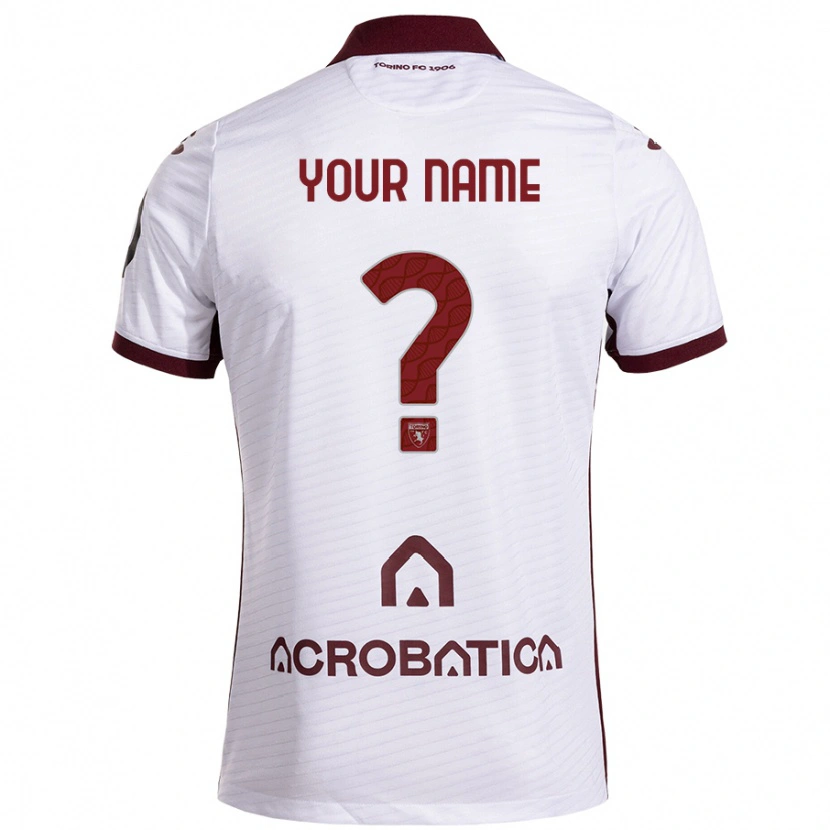 Danxen Mujer Camiseta Su Nombre #0 Blanco Granate 2ª Equipación 2024/25 La Camisa México