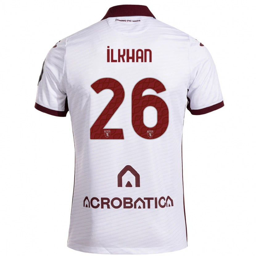Danxen Mujer Camiseta Emirhan İlkhan #26 Blanco Granate 2ª Equipación 2024/25 La Camisa México