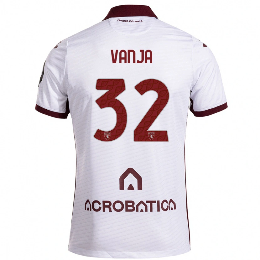 Danxen Mujer Camiseta Vanja Milinković-Savić #32 Blanco Granate 2ª Equipación 2024/25 La Camisa México