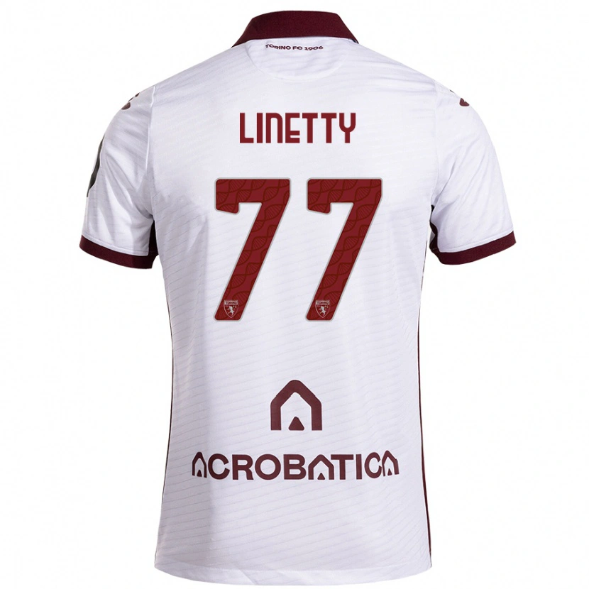 Danxen Mujer Camiseta Karol Linetty #77 Blanco Granate 2ª Equipación 2024/25 La Camisa México