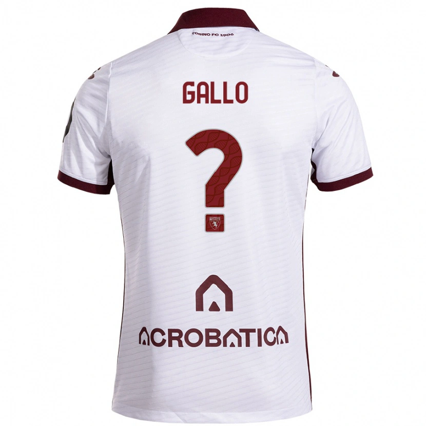 Danxen Mujer Camiseta Tommaso Gallo #0 Blanco Granate 2ª Equipación 2024/25 La Camisa México