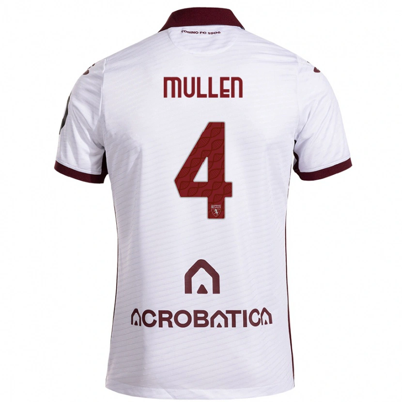 Danxen Mujer Camiseta Senan Mullen #4 Blanco Granate 2ª Equipación 2024/25 La Camisa México