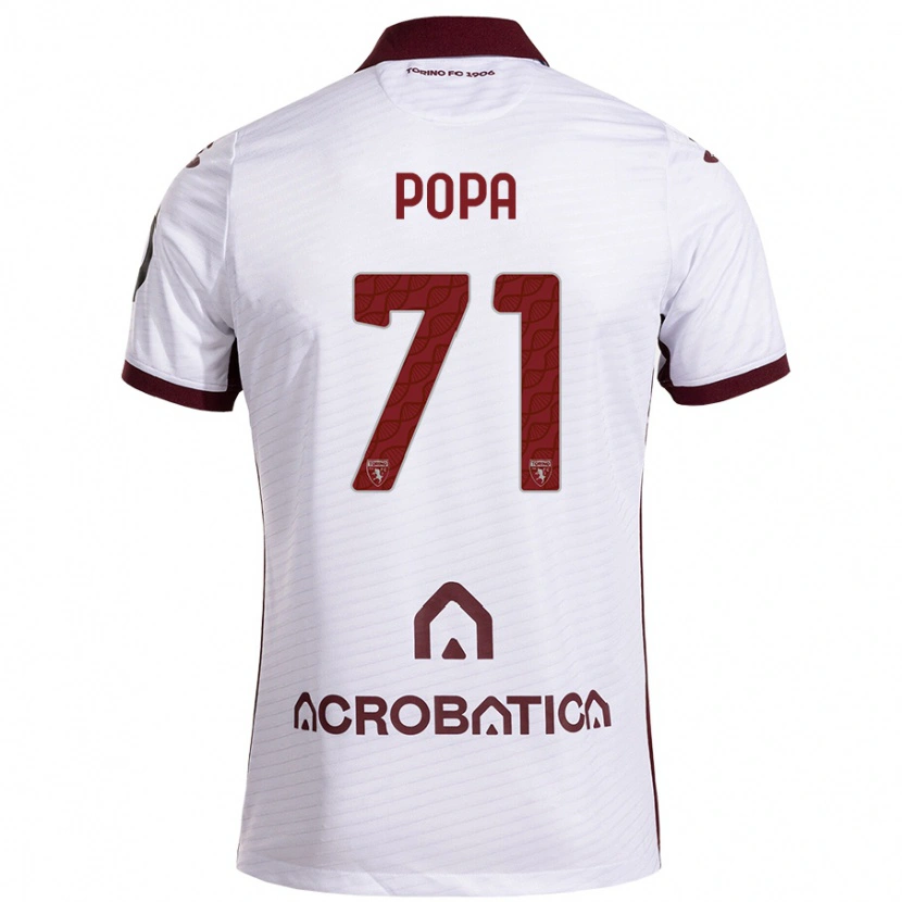 Danxen Mujer Camiseta Mihai Popa #71 Blanco Granate 2ª Equipación 2024/25 La Camisa México