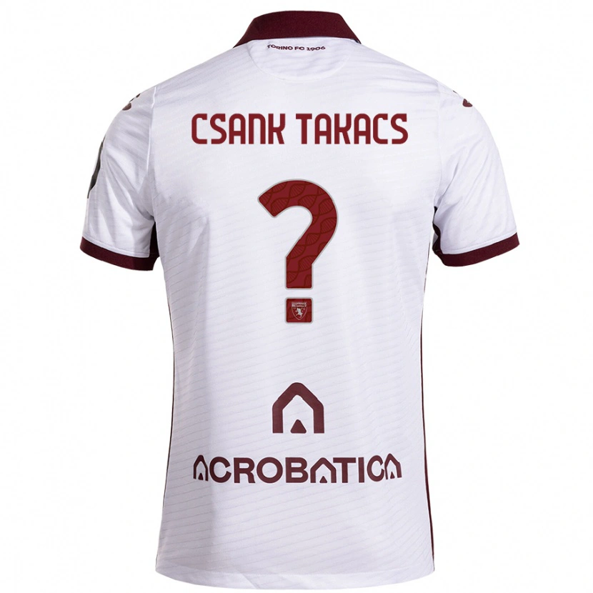Danxen Mujer Camiseta Kristóf Csánk-Takács #0 Blanco Granate 2ª Equipación 2024/25 La Camisa México