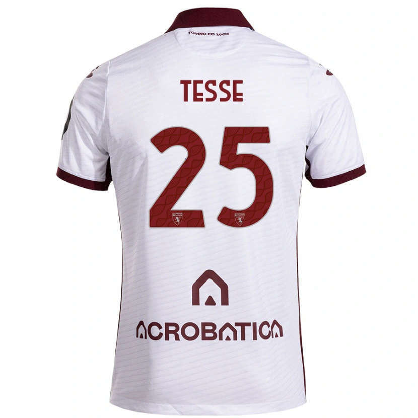 Danxen Mujer Camiseta Manuela Tesse #25 Blanco Granate 2ª Equipación 2024/25 La Camisa México