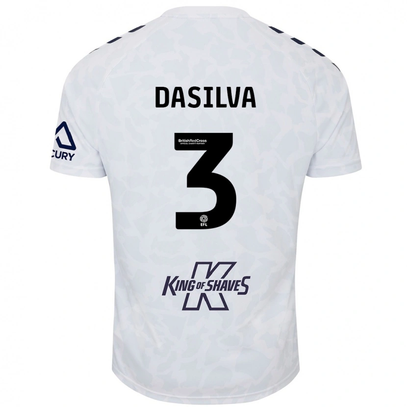 Danxen Mujer Camiseta Jay Dasilva #3 Blanco 2ª Equipación 2024/25 La Camisa México