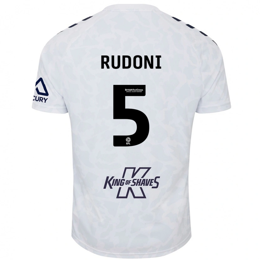 Danxen Mujer Camiseta Jack Rudoni #5 Blanco 2ª Equipación 2024/25 La Camisa México