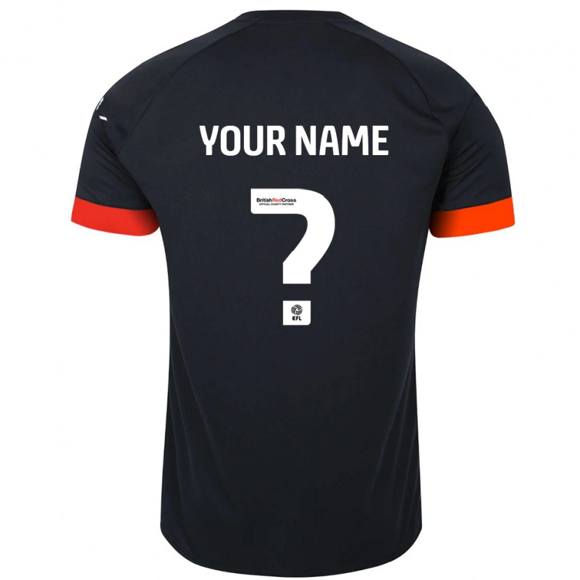 Danxen Mujer Camiseta Su Nombre #0 Negro Naranja 2ª Equipación 2024/25 La Camisa México