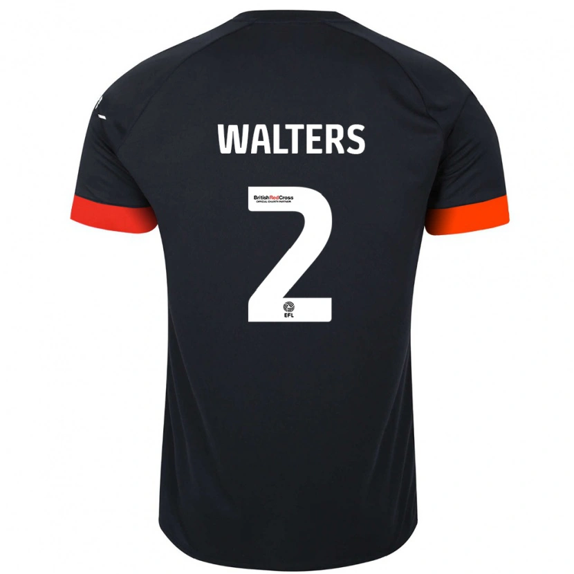 Danxen Mujer Camiseta Reuell Walters #2 Negro Naranja 2ª Equipación 2024/25 La Camisa México