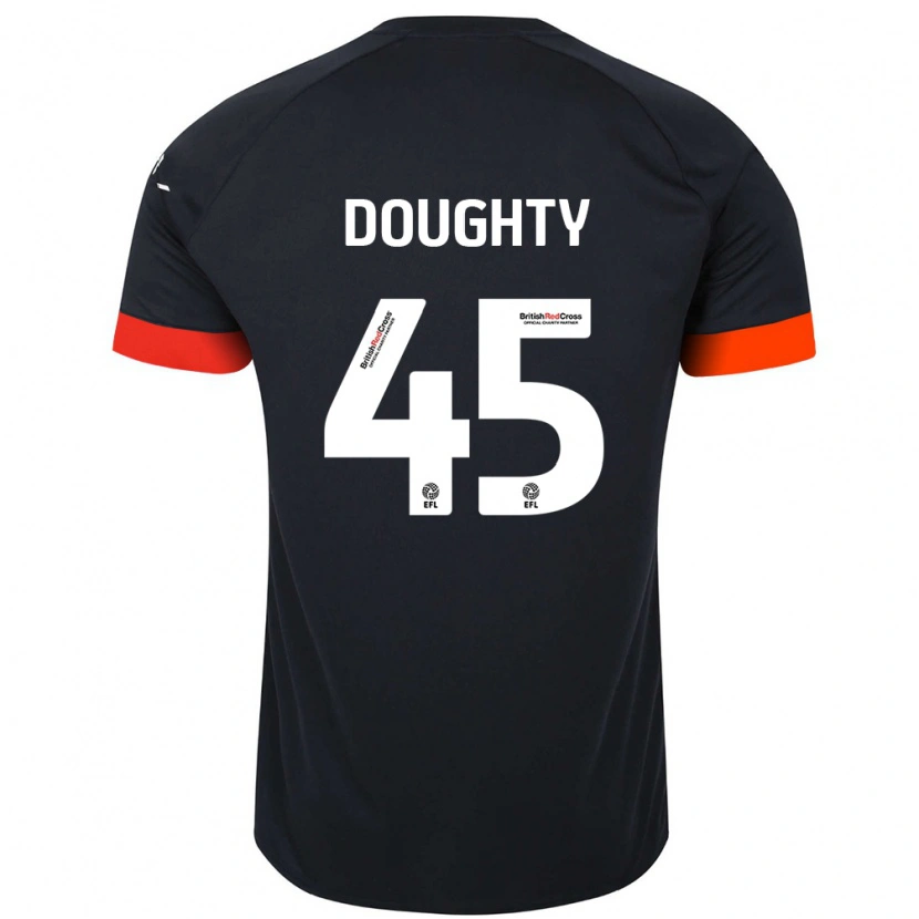 Danxen Mujer Camiseta Alfie Doughty #45 Negro Naranja 2ª Equipación 2024/25 La Camisa México