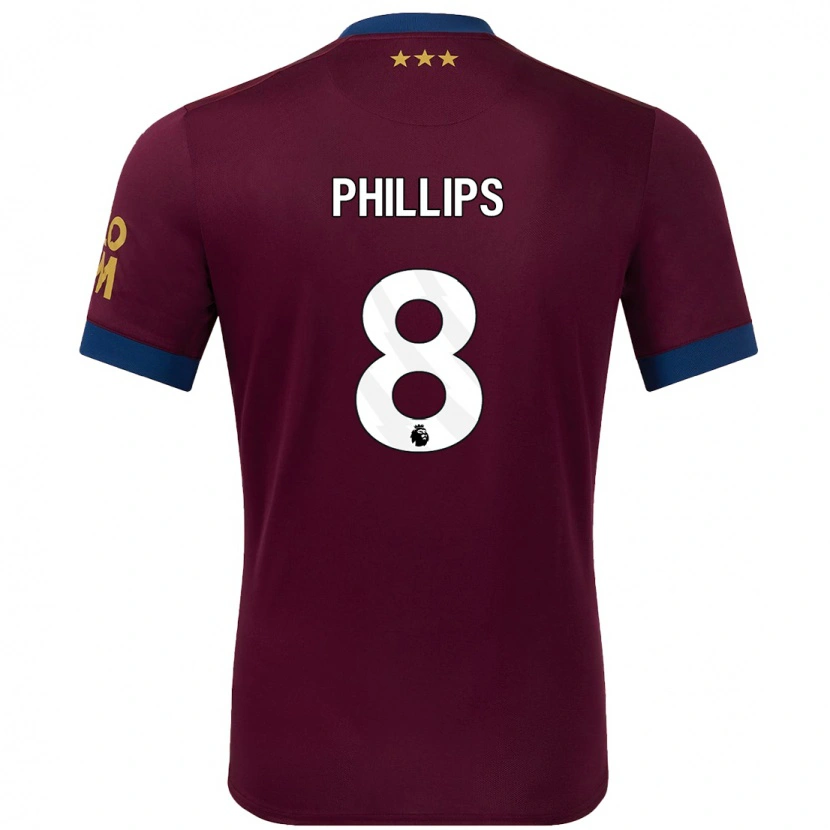 Danxen Mujer Camiseta Kalvin Phillips #8 Marrón 2ª Equipación 2024/25 La Camisa México